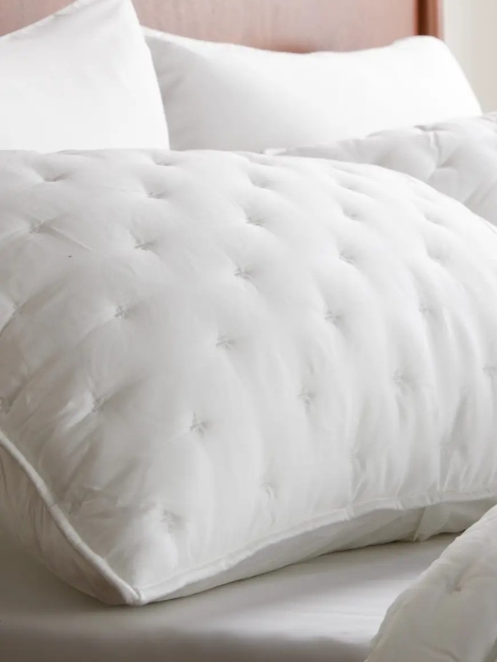 Quince Single Bamboo Dream Quilted Sham - White